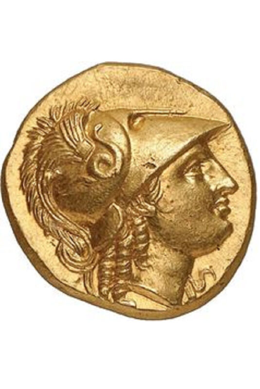Изображение Александра Македонского на монете