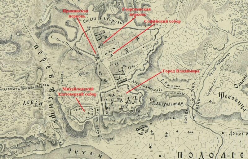 План Киева X века